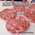 Australia beef mince 85CL Anggana's BURGER PATTY seasoned with Italian herbs WAGYU STANDARD frozen price for 300g 2pcs
